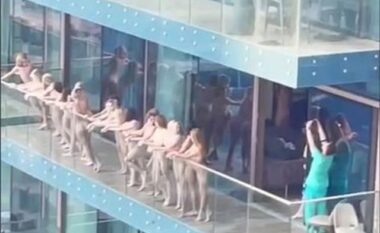 Publikuan video nudo duke pozuar në ballkon, modelet arrestohen për shthurje publike