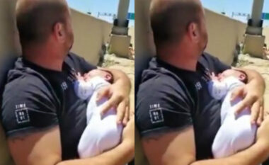 Lufta Izrael-Palestinë: Babai i fshehur në autostradë mbron foshnjen e porsalindur (VIDEO)