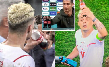 “Nëse do pije Coca-Cola do ishe në ‘Euro’ si Xhaka”, tifozët tallen me Ronaldon (FOTO LAJM)