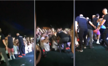 Momenti kur Noizy rrëzohet në skenë gjatë performancës (VIDEO)