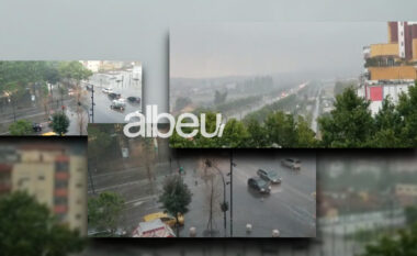 Reshje te dendura shiu dhe stuhi, edhe Tirana nën “sundimin” motit të keq (VIDEO)