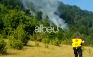 Situatë alarmante në Vermosh, zjarri i fuqishëm djeg sipërfaqe të mëdha pyjesh