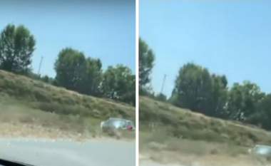 Makina me gjithë nuse përfundon në kanal në Lezhë (FOTO LAJM)