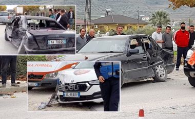 Aksident në Berat, makina e policisë bën “copash” Benzin (FOTO LAJM)