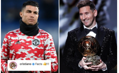 Ronaldo publikisht pajtohet me sulmet ndaj “Topit të Artë” të fituar nga Messi (FOTO LAJM)