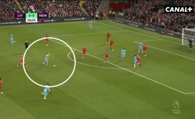 Shijoni supergolin e futbollistit të Newcastle kundër Liverpool (VIDEO)