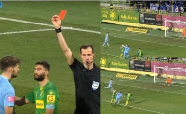 Kartoni i kuq më i pazakontë pas gjuajtjes së penalltisë (VIDEO)