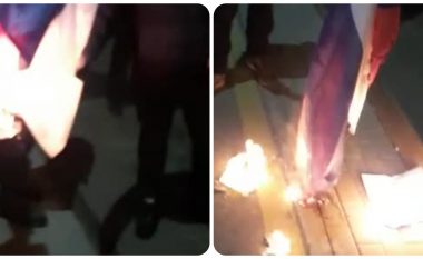 Përshkallëzohet situata, protestuesit djegin flamurin e Serbisë në mes të sheshit (VIDEO)