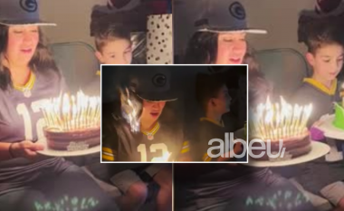 Ndodhi edhe kjo! Gruas i digjen flokët, qerpikët e vetullat nga qirinjtë e tortës së ditëlindjes (VIDEO)