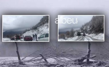 Bora arrin 40 cm në Dibër, kalimi në Rrugën e Arbrit vetëm me zinxhirë (VIDEO)