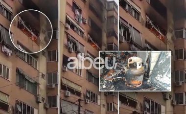 Shpërthen bombola e gazit, merr flakë apartamenti në Tiranë (VIDEO)