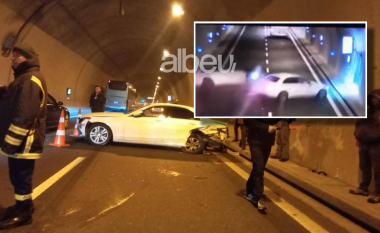 Me shpejtësi skëterrë, dalin pamjet e aksidentit të rëndë në Tunelin e Kalimashit (VIDEO)
