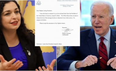 LETRA: Presidenti Biden i shkruan Vjosa Osmanit për Ditën e Pavarësisë së Kosovës (FOTO LAJM)