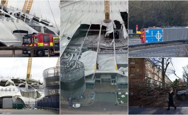 Anglia në panik, stuhia e fuqishme ‘kapërdin’ stadiumin e Londrës (VIDEO)
