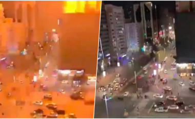 Momentet e shpërthimeve të forta në Abu Dhabi! Alarmohet qyteti (VIDEO)