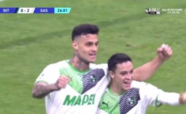 Sassuolo “shkelmon” Interin, Scamacca shënon golin e dytë (VIDEO)