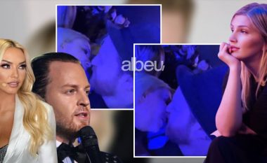 Po Sara? Xhemi Shehu dhe Ledion Liço shumë pranë puthjes në buzë në festën gjigante (VIDEO)