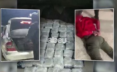 Makina “plot” me drogë, dy të rinjtë godasin makinën e policisë, por përfundojnë të shtrirë në tokë (VIDEO)