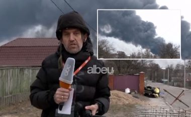 Albeu: Po raportonin nga fronti, ekipi i ABC detyrohet të ndërpresë lidhjen LIVE pas bombardimit të rusëve (VIDEO)