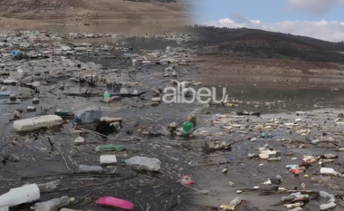 Prurjet e shumta kanë sjellë me vete tonelata mbeturinash në liqenin e Fierzës (VIDEO)