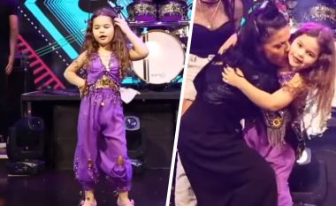 “Bëm mama, të të ngjaj”, vetëm 5 vjeç, vajza e Aurela Gaçes jep një super performancë në skenë (VIDEO)