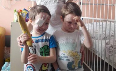 Nëna u bë “mburojë” e dy djemve nga shpërthimi në Ukrainë, mjeku polak i  shpëton shikimin