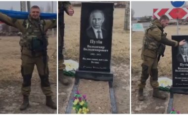 Vdes Putin? Ushtari ukrainas publikon pamjet nga varri i tij (VIDEO)