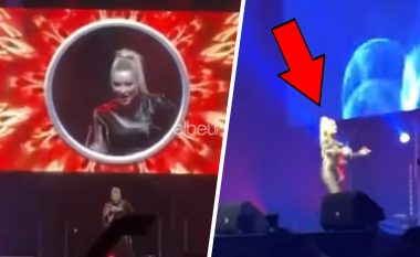 Në eventin e rëndësishëm të Eurovision, diçka nuk shkoi mirë, Ronela Hajati përplas mikrofonin në skenë (VIDEO)