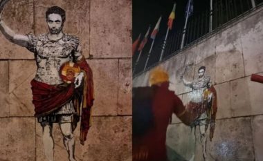 I dhuroi Romës trofeun e parë europian, tifozët realizojnë veprën e artit