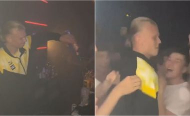 Momente epike, Haaland futet në disko me uniformën e Dortmund, pi dhe kërcen si i “marrë” (VIDEO)
