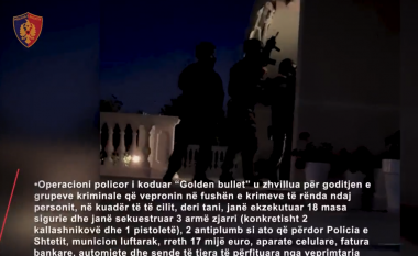 Armë dhe vila luksoze, publikohen pamjet nga operacioni “Plumbi i artë” (VIDEO)