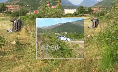 Makina del nga rruga në aksin Gjirokastër – Tepelenë, plagoset drejtuesi i mjetit