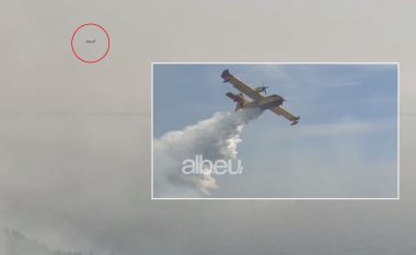 Zjarri në Sazan, nis ndërhyrja nga ajri me avionin grek (VIDEO)