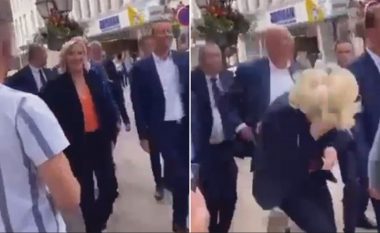 Marine Le Pen goditet me “breshëri” vezësh, sigurimi i rrethon me urgjencë deri sa merr veten (VIDEO)