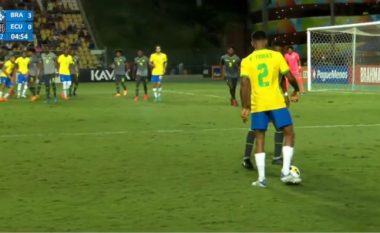 Ai është 18 vjeç dhe po synon ekipin e parë te Realit, shijoni spektaklin e Vinicius Tobias me Brazilin (VIDEO)