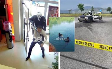 Pamjet e arrestimit të grabitësve të bankës, momenti kur polici nxjerr armën nga uji (VIDEO)