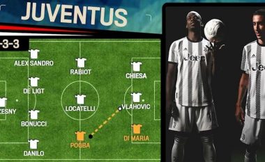 4-3-3, 3-5-2 dhe 4-4-2: Pogba dhe Di Maria pa role fikse, lind një Juve shumëplanësh