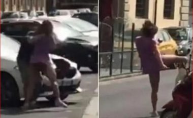 Tentoi t’i grabiste çantën, momenti kur vajza masakron me teknika të arteve marciale hajdutin (VIDEO)