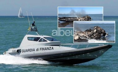 Guardia di Finanza iu vu në ndjekje, gjendet e djegur gomonia që dyshohej se ishte e ngarkuar me lëndë narkotike