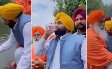 Ministri indian pi ujë nga lumi i shenjtë, përfundon në spital