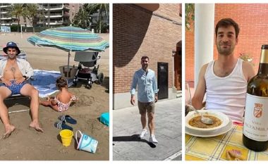 Lojtari i Villarrealit bëhet viral, “bukë me vete” dhe me çadër në plazhin publik (FOTO LAJM)