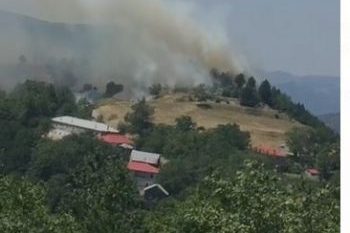 Zjarr në një sipërfaqe në Orosh të Mirditës, rrezikohen banesat