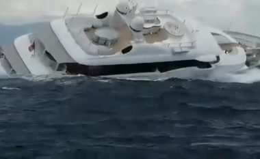 “My Saga” në fund të detit, momenti kur superjahti fundoset në brigjet e Italisë (VIDEO)