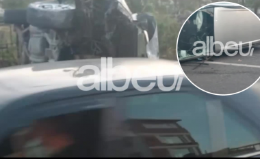 Aksident i rëndë në Shkodër! Makina kthehet përmbys, dy persona në luftë me jetën (VIDEO)