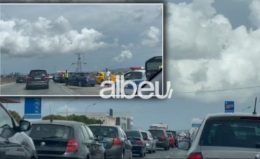 Aksident “zinxhir” në autostradën Durrës – Tiranë, 8 makina të përfshira, efektivë policie dhe ambulanca në vendngjarje (VIDEO)