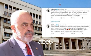 Rama i përgjigjet ministrisë bullgare: Nëse nuk kishit gjë tjetër më të rëndësishme për sot, po e marr si kompliment