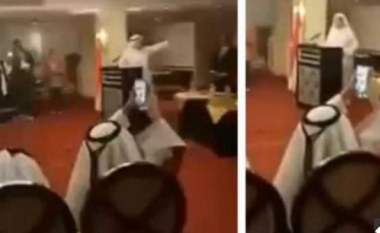 Po fliste në podium gjatë konferencës, momenti kur vdes papritur diplomati arab (VIDEO)