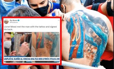 Një burrë nga Brazili bëri një tatuazh Messin, doli aq i fuqishëm sa vetë Leo i dha djalit një premtim dhe e mbajti atë