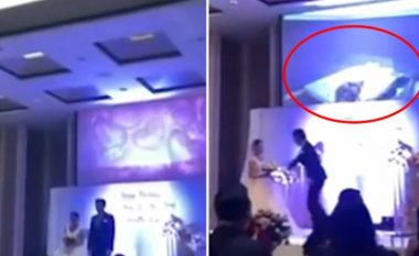 Në ditën e dasmës, dhëndri publikon momentin ku nusja e tradhton me kunatin e saj (VIDEO)