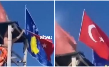 “Është i tepërt”, momenti kur një tjetër qytetar heq flamurin turk tek i njëjti vend në Gjirin e Lalzit (VIDEO)